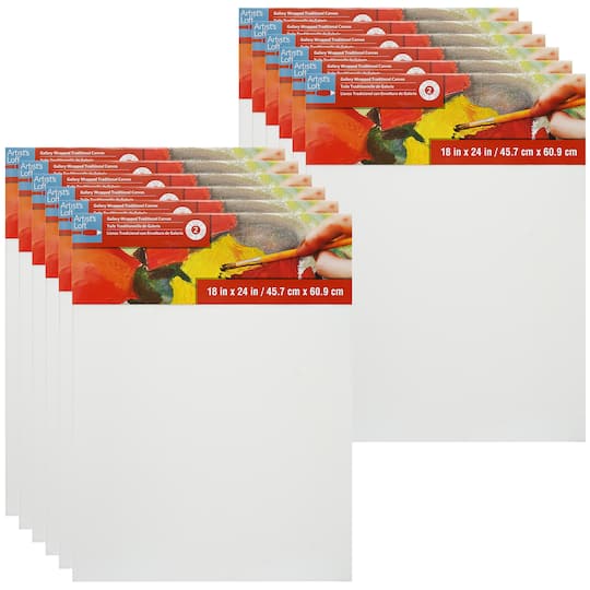 12 Pack: Level 2 Gallery Wrapped Traditional Canvas by Artist's Loft